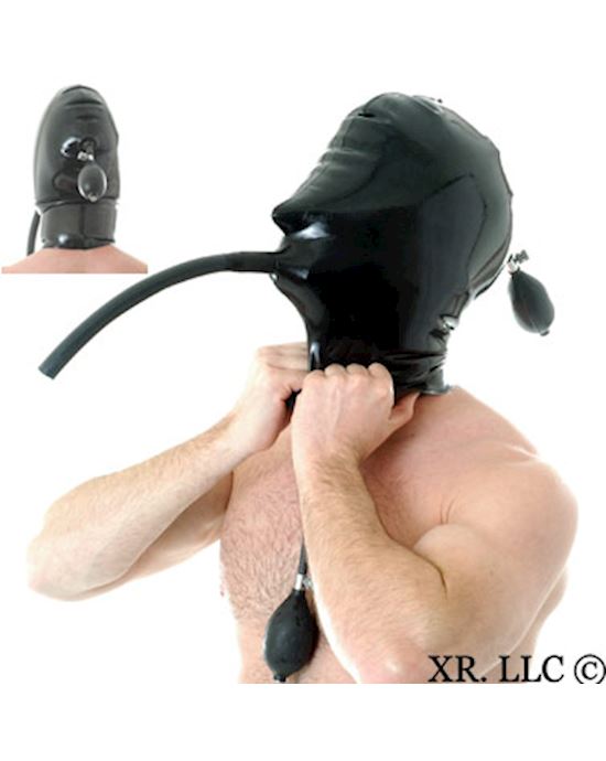 Inflatable Rubber Hood And Gag