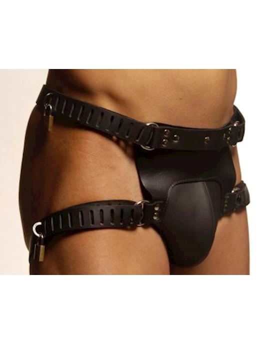 Strict Leather Locking Chastity Belt