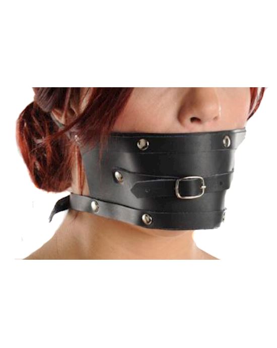 Leather Mouth Gag With Rubber Ball