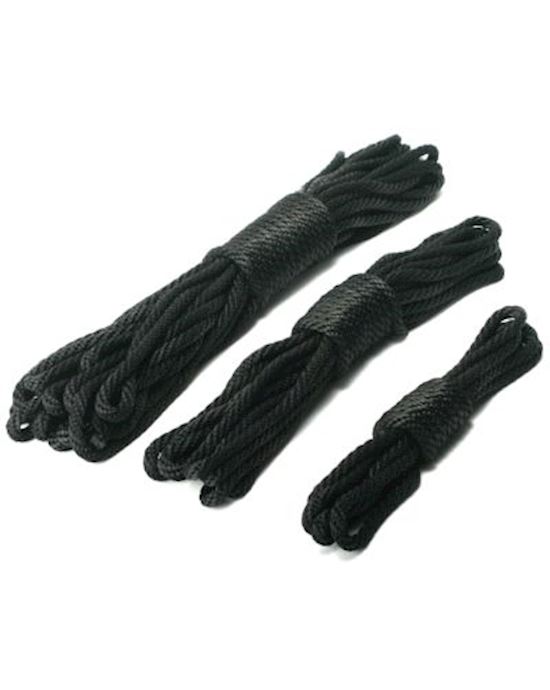 Premium Black Nylon Bondage Rope 25 feet