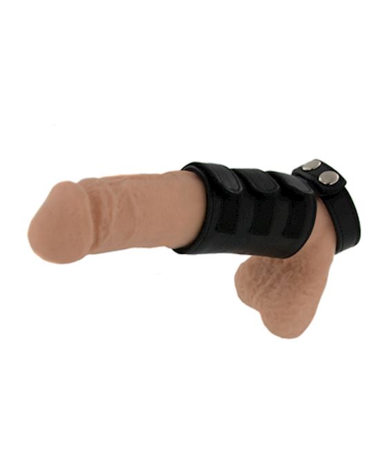 Leather Cock Ring With Penis Sheath