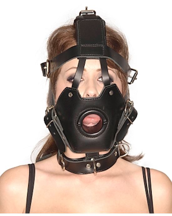 Strict Leather Premium Muzzle With Open Mouth Gag