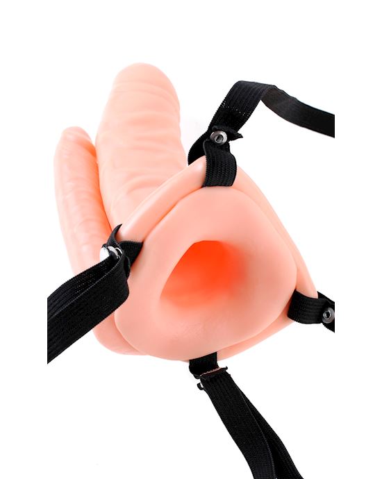 Fetish Fantasy Series 6 Inch Double Penetrator Vibrating Hollow Strap-on