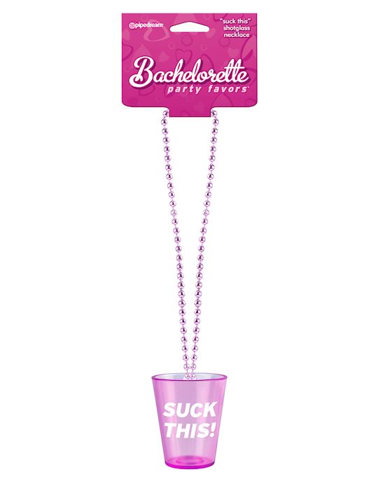 Bachelorette Party Favors "suck This" Shot Glass Necklace