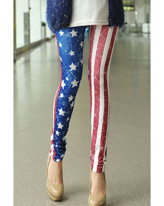 Fashion American Flag Print Legging