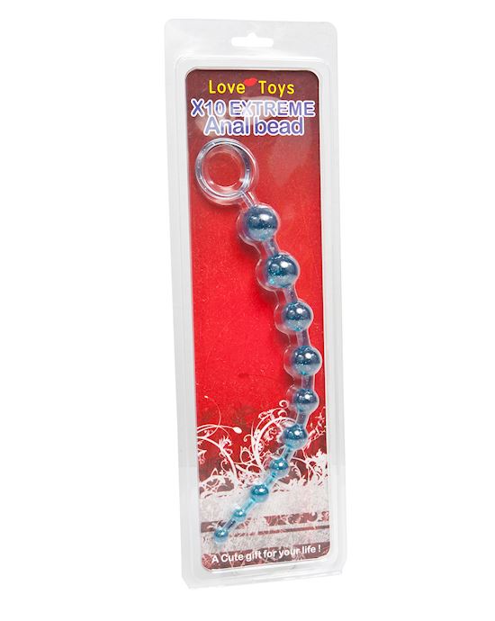 Blue Silicone Anal Beads