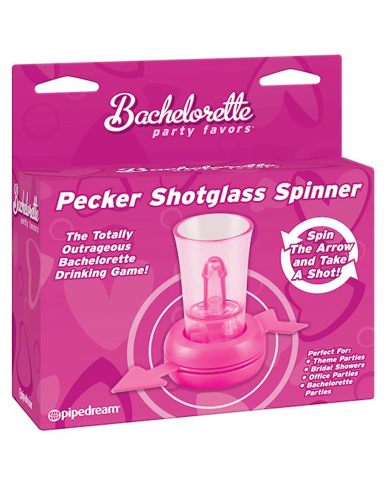 Bachelorette Party Favors Pecker Shot Glass Spinner