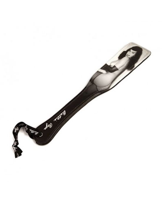 Bettie Page Picture Perfect Spanking Paddle Black