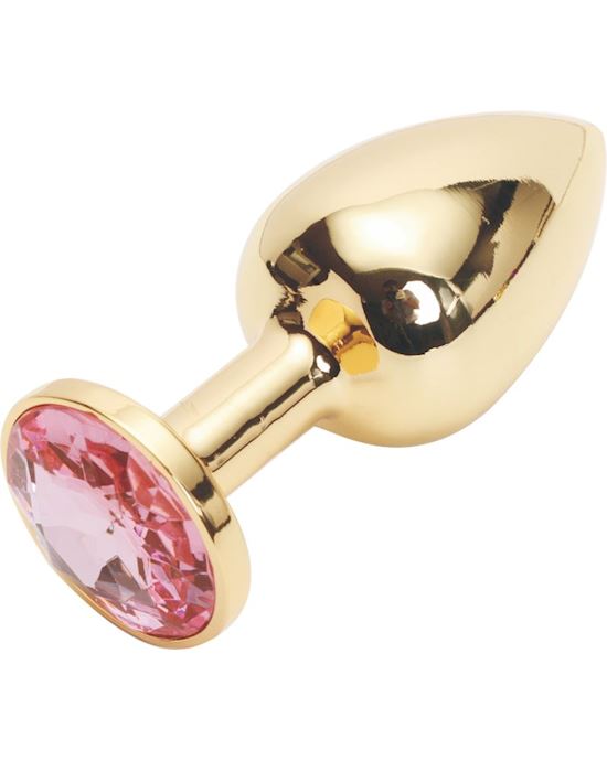 Jewelled Butt Plug Large Gold