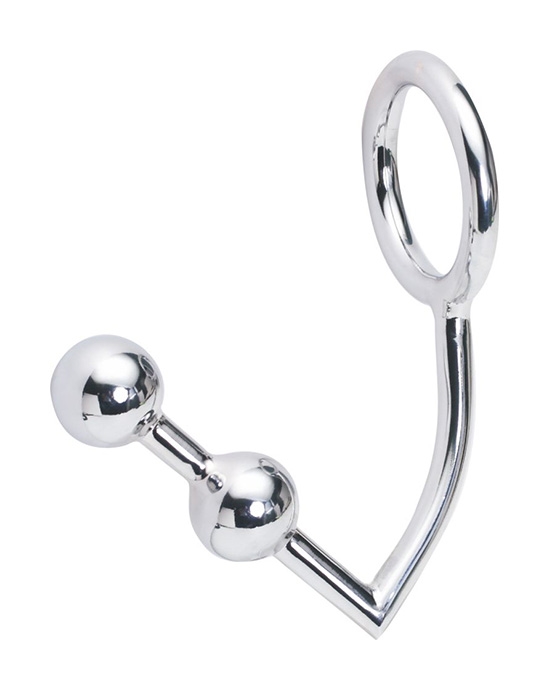 Metal Anal Hook With Cock Ring
