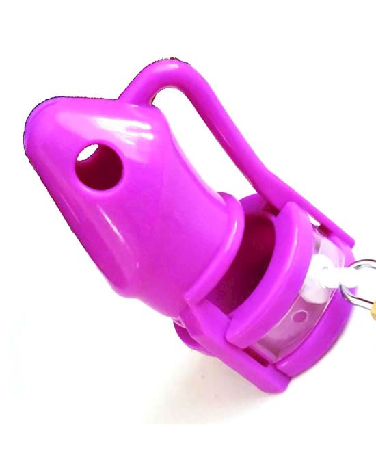 Silicone Male Chastity Device Purple