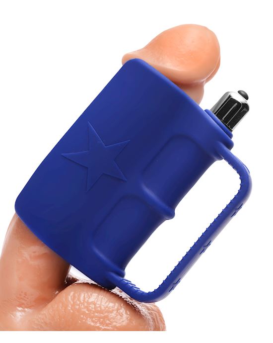 5 Knuckle Shuffle Vibrating Silicone Stroker