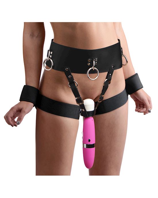 Forced Orgasm Belt and Wand Restraint Kit