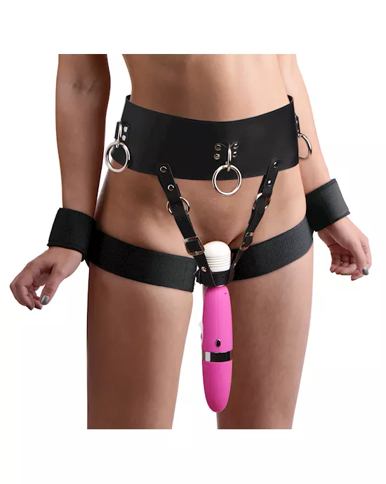 Forced Orgasm Belt And Wand Restraint Kit