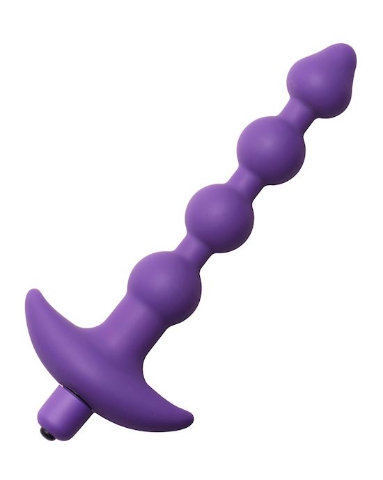 Violet Vibrating Silicone Anal Beads