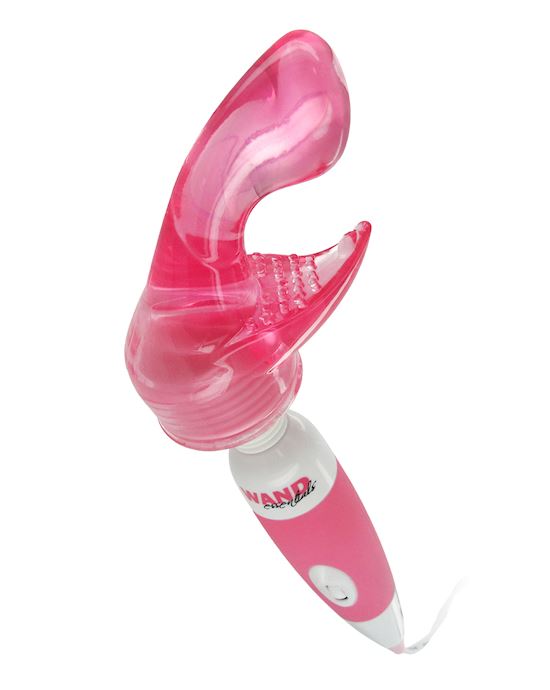 Pink Compact Wand With G-spot Attachment Kit 110v