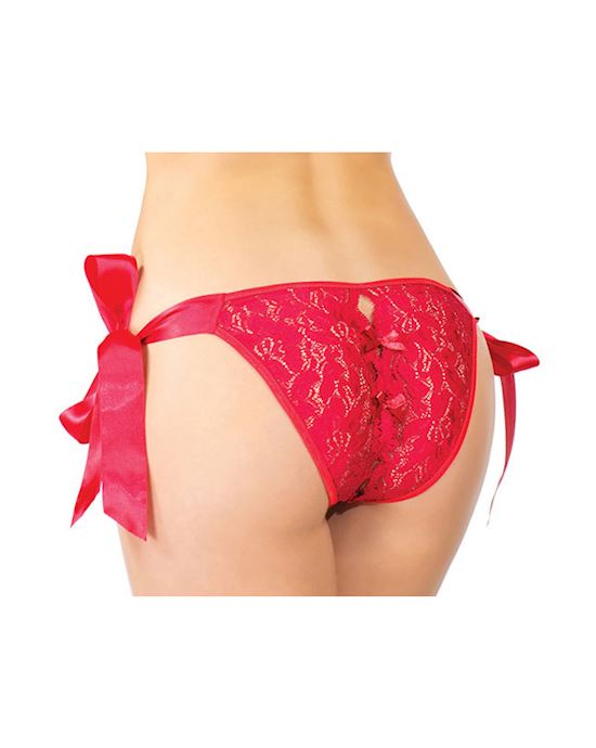 Lace-up Red Panty