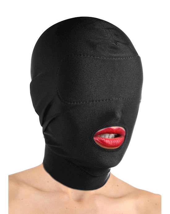 Disguise Open Mouth Hood With Padded Blindfold