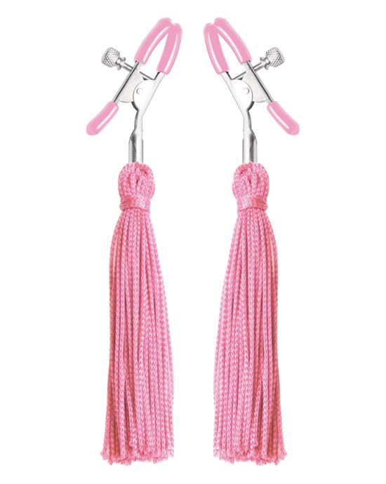 Tickle Me Pink Nipple Clamp Tassels