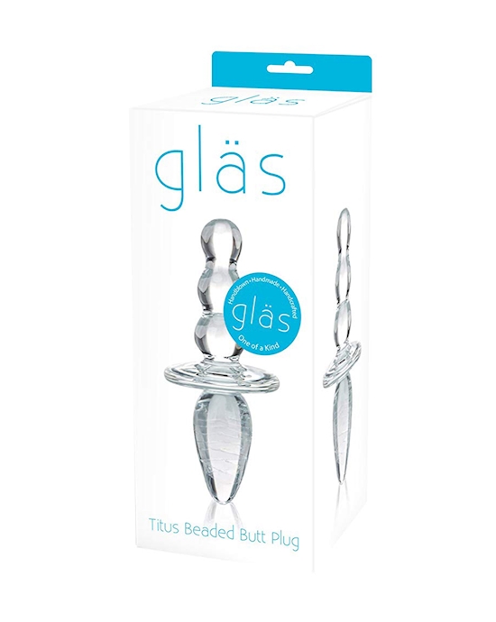 Glas Titus Beaded Glass Butt Plug
