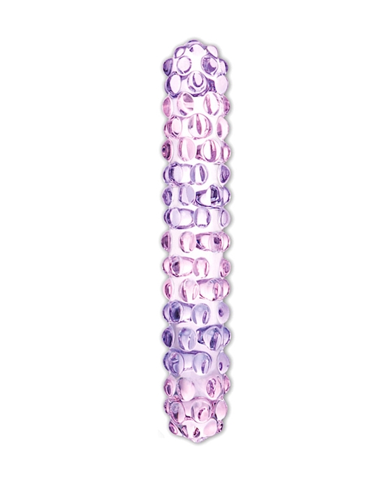 Glas Purple Rose Nubby Glass Dildo