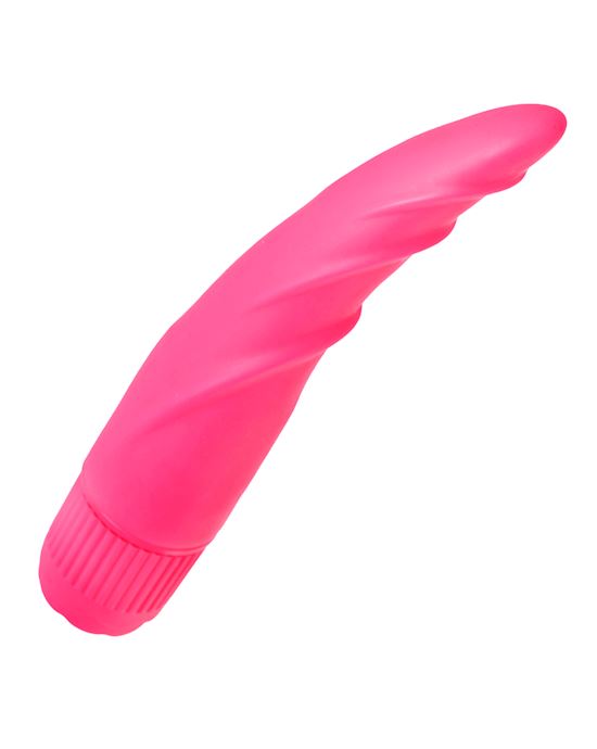 Pink Curved Silicone Tongue Vibe