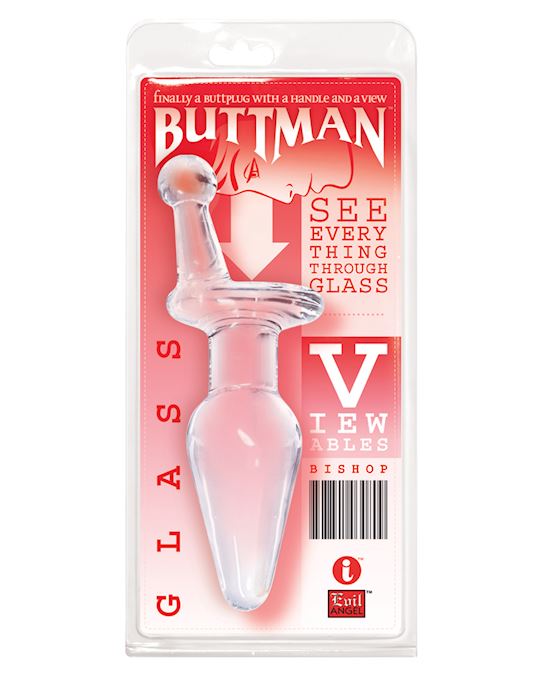 Buttmans Viewable Glass Butt Plug Bishop