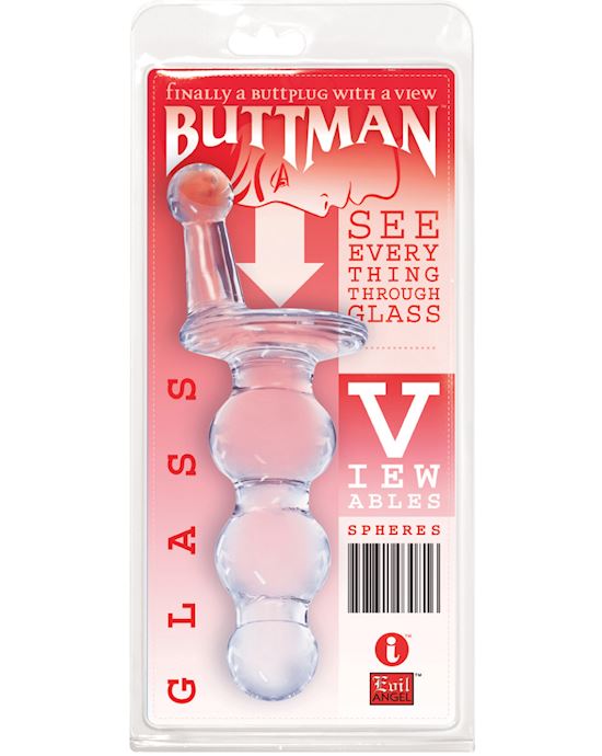 Buttmans Viewable Glass Butt Plug Spheres