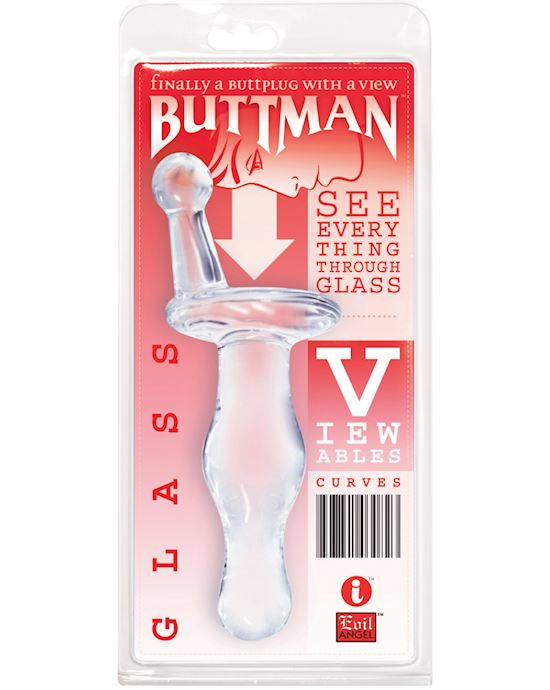 Buttmans Viewable Glass Butt Plug Curves