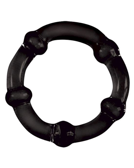 Glass Cock Ring 45mm Black
