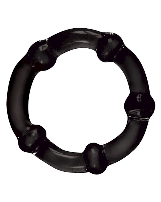 Glass Cock Ring 50mm Black