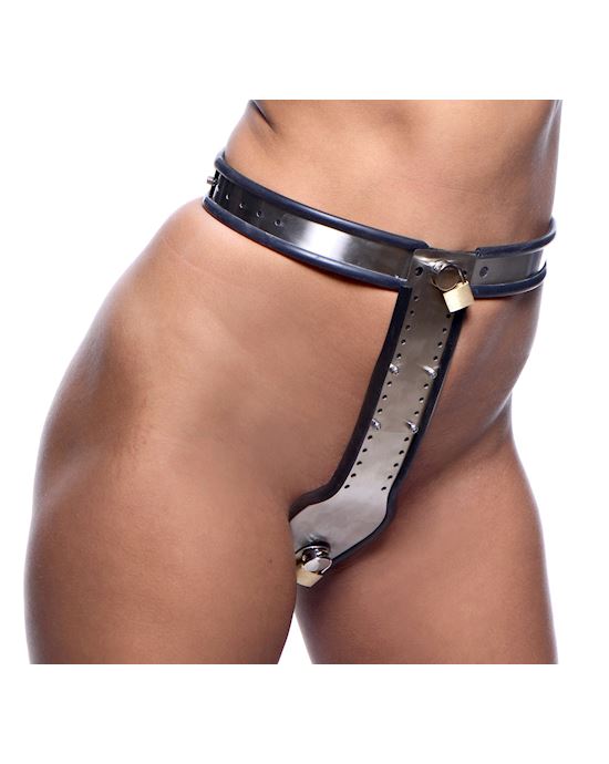 Steel Female Adjustable Chastity Belt