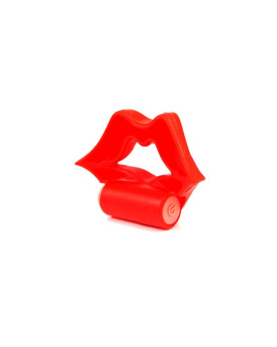 Lusty Lips Vibrating Cock Ring