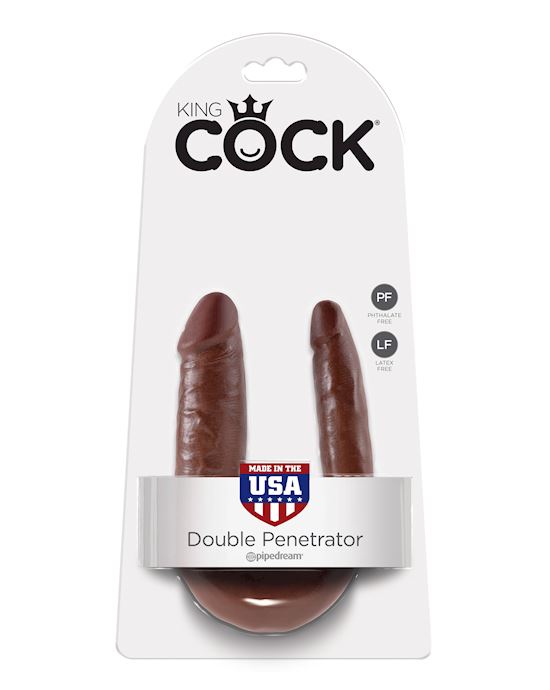 King Cock U-shaped Small Double Trouble Brown
