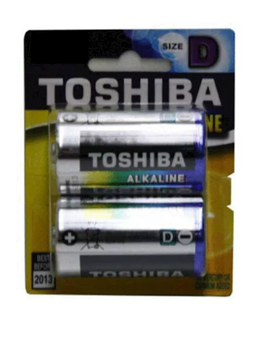 Toshiba D Alkaline Carded Batteries 2 pack