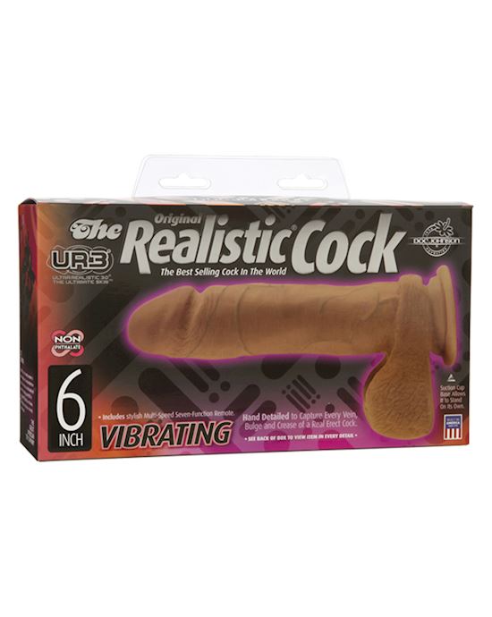 The Vibro Realistic Cock Ur3 6 In Brown