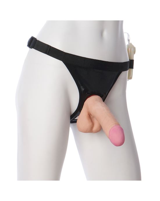 VacULock 6 Inch UR3 Cock Vibro With Ultra Harness