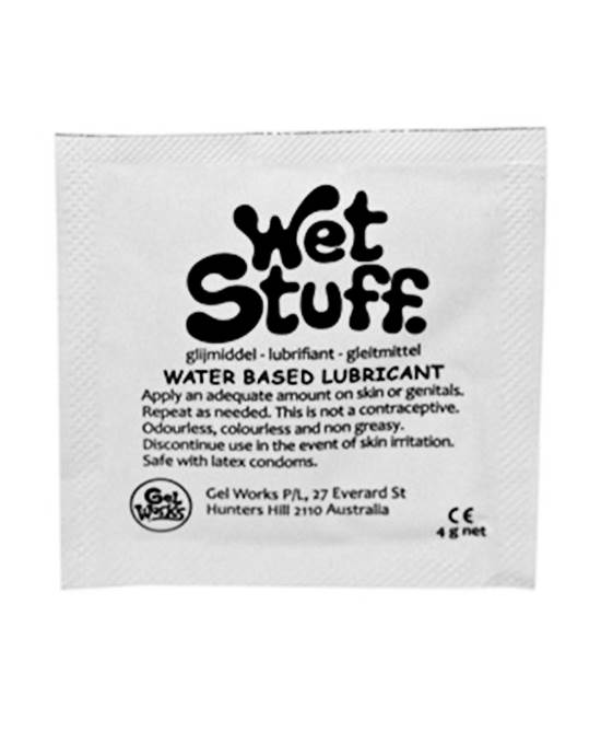 Wet Stuff Waterbased Lubricant 4g Sachet