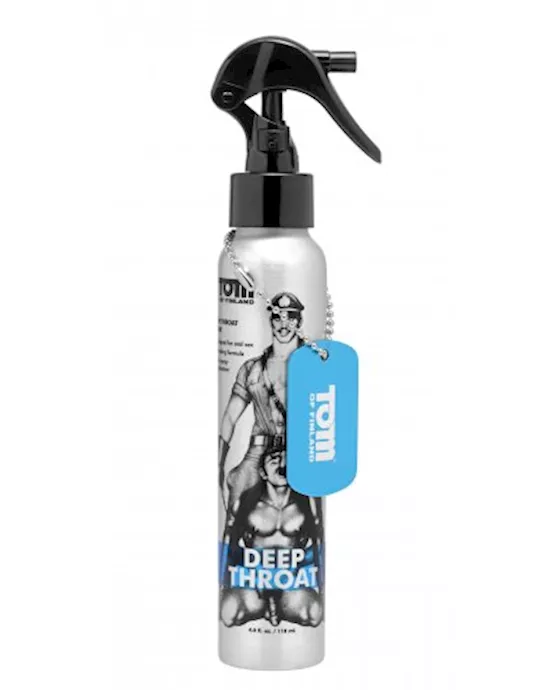 Tom of Finland Deep Throat Spray 4 oz 118 mls