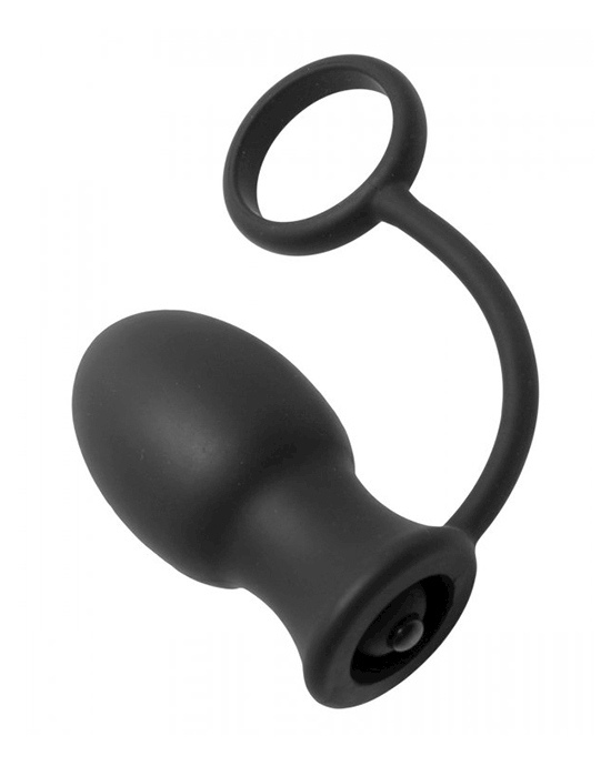 Vibrating Anal Plug With Cock Ring