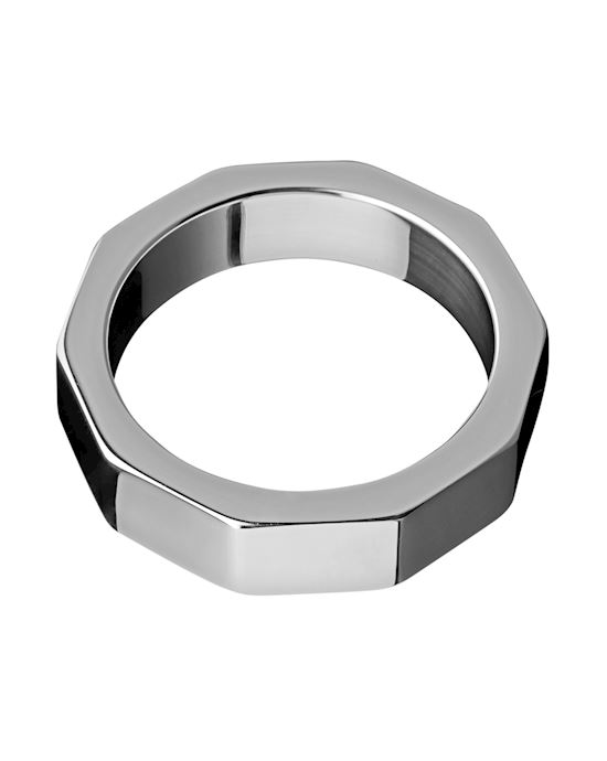 Stainless Steel Hex Nut Cock Ring- 175 Inch