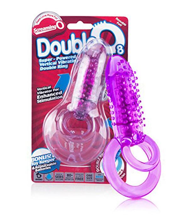 DoubleO 8 vibrating cock ring