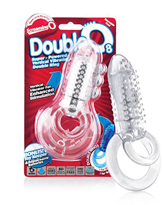DoubleO 8 vibrating cock ring