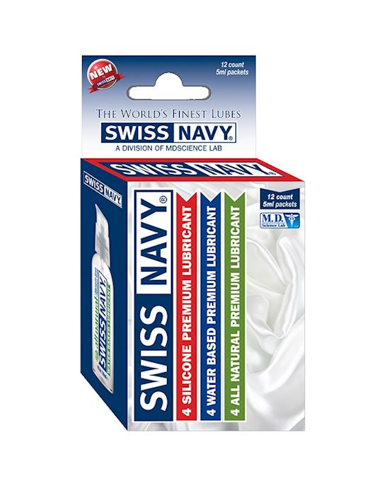 Swiss Navy Assorted 12ct Box 5ml Samples