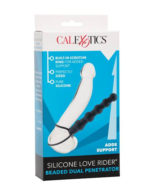 Silicone Love Rider Beaded Dual Penetrator