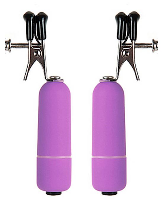 Vibrating Nipple Clamps Purple