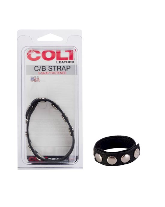 Colt Adjustable 5 Snap Leather Strap