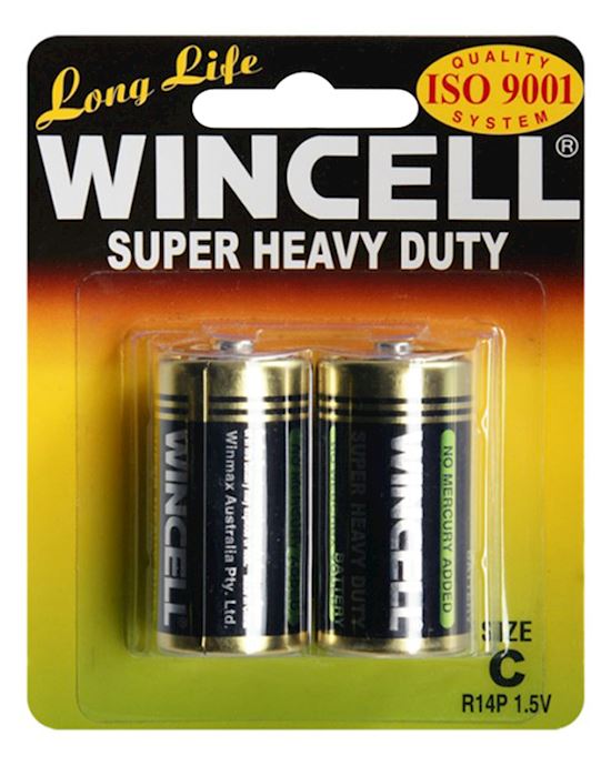 C Wincell Super Heavy Duty Batteries BP2 12pk