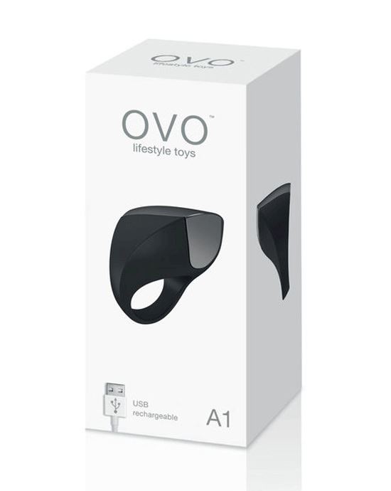 Ovo A1 Rechargeable Ring Black Chrome