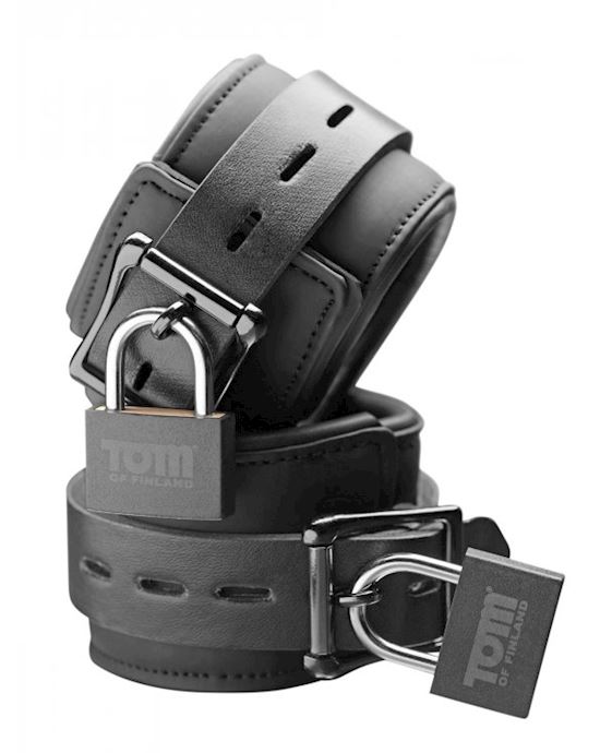 Tom of Finland Neoprene Wrist Cuffs W Locks